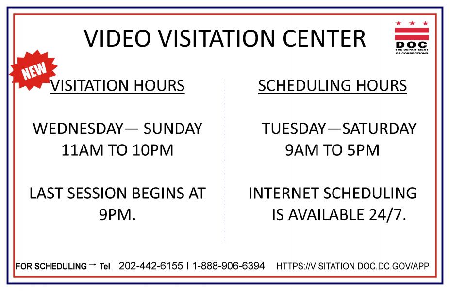 Video visitation hours